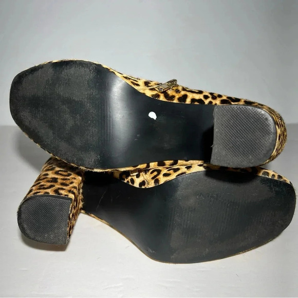 STEVE MADDEN Leopard Print Calf Hair Ankle Boots 8.5M Zipper Closure - Picture 8 of 11
